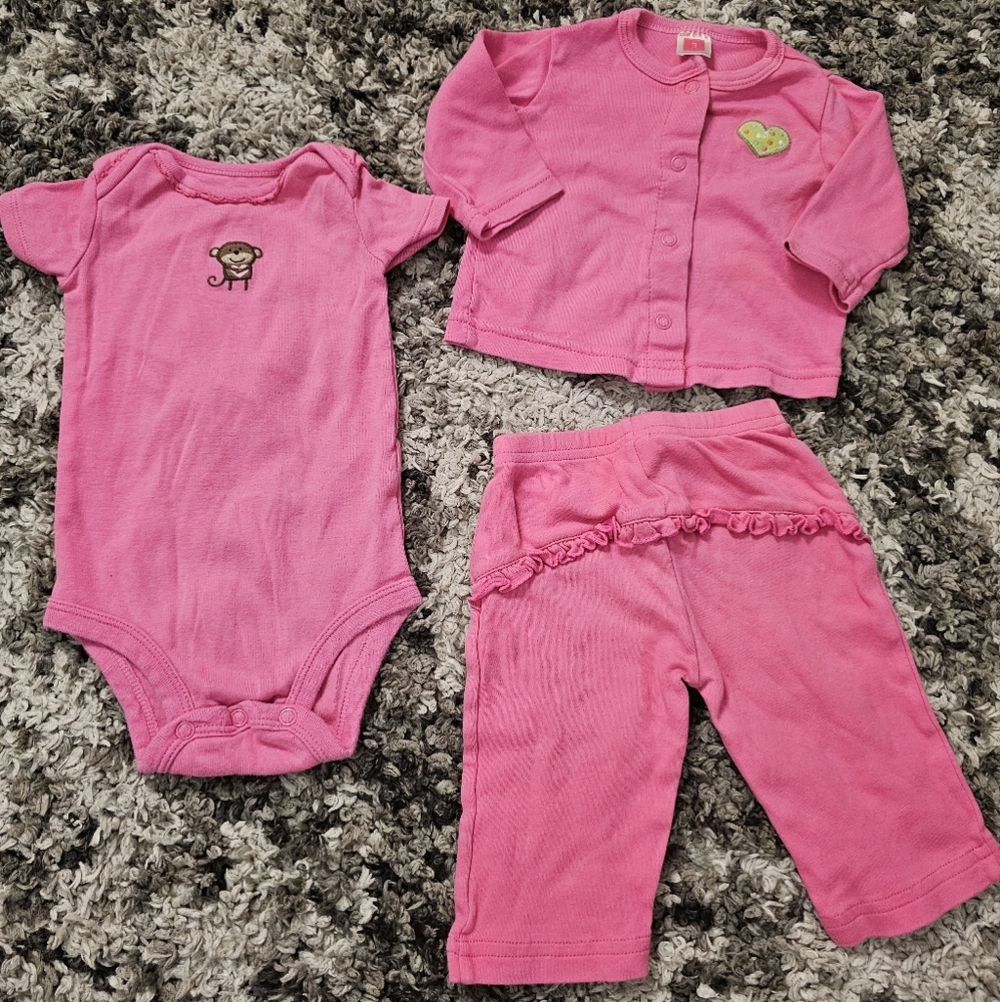 Carters 3 month Pink Set Bundle